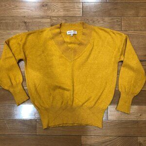 Philosophy V-Neck Long Sleeve Mustard Yellow Sweater Size S